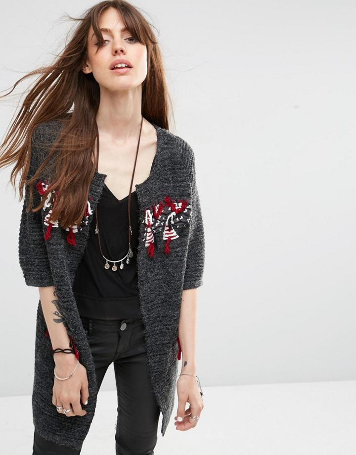 See U Soon Festival Cardigan - Gray