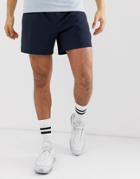 New Look Seersucker Shorts In Navy - Navy