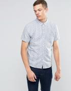 Another Influence Patterned Short Sleeve Shirt - Blue