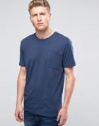 Ringspun Angled Pocket T-shirt In Navy - Navy