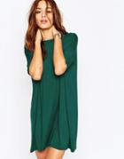 Asos The T-shirt Dress - Green