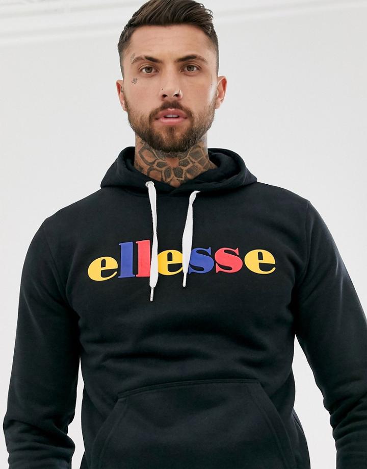 Ellesse Norare Hoodie With Multi Logo In Black
