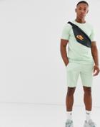 Asos Design Short Sleeve Muscle Tracksuit With Shorts In Green