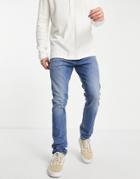 Diesel D-luster Slim Jeans In Light Wash-blue