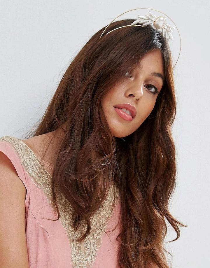Asos Wedding Halo Crown Headband - Gold