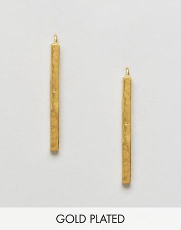 Ottoman Hands Stick Through Earrings - Gold