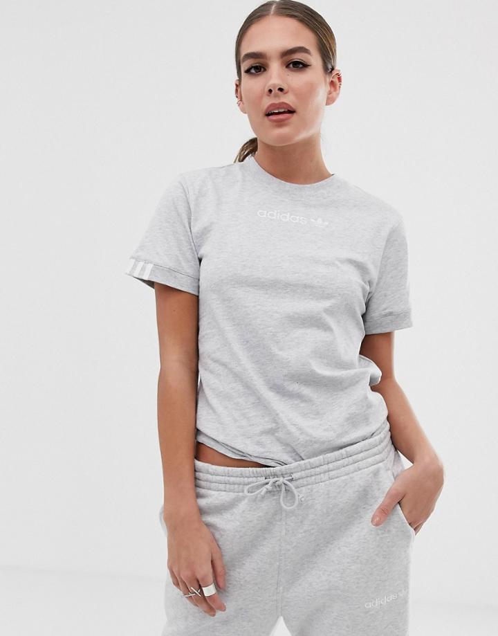 Adidas Originals Coeeze T-shirt In Gray Heather - Gray
