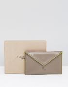 Lloyd Baker Leather Card Holder With Contrast Piping - Green