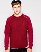 Firetrap Cable Knit Sweater - Red