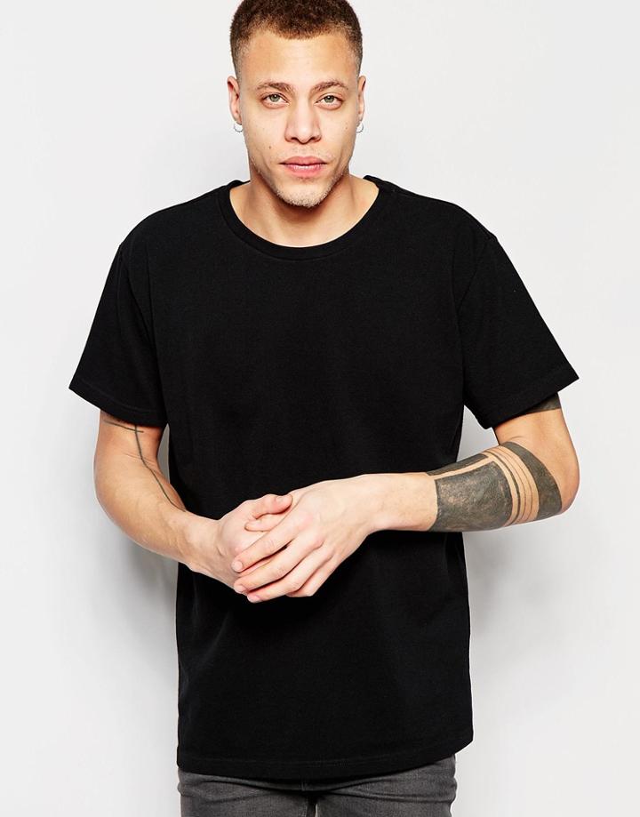Dr Denim T-shirt Russ Pique Black - Black