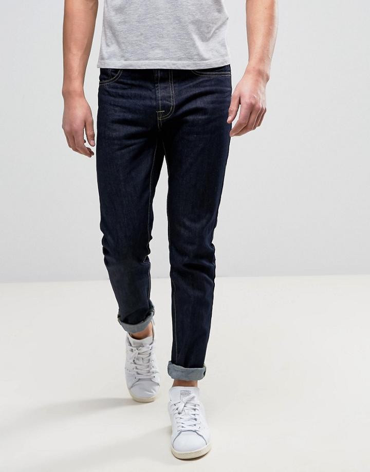 Bellfield Tapered Leg Indigo Jeans - Blue