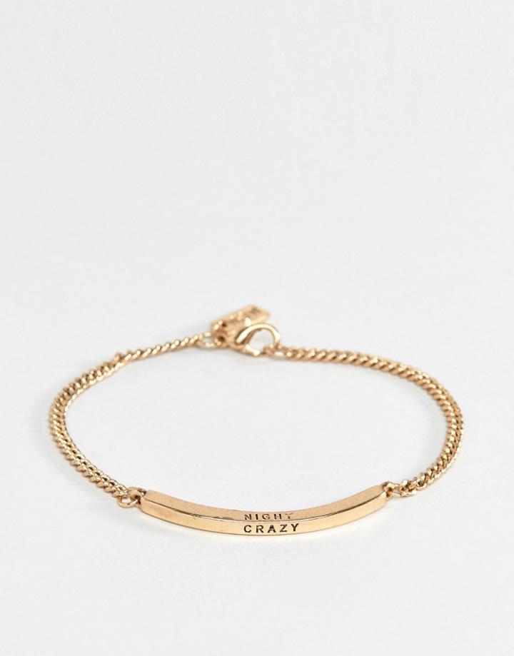 Wftw Chain Id Bracelet In Gold - Gold