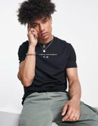 Asos Design T-shirt In Black With Sunset Boulevard Print