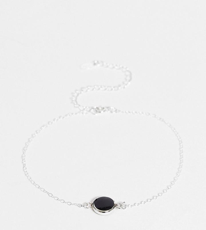 Kingsley Ryan Curve Exclusive Bracelet With Black Stone In Sterling Silver