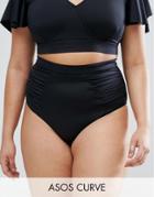 Asos Curve Highwaist Bikini Bottom - Black