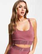 Urban Threads Sports Crop Top In Dusky Pink - Part Of A Set