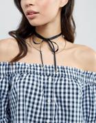 Johnny Loves Rosie Aria Black And Gold Choker Necklace - Gold