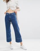 Wood Wood Gwen Cropped Flared Jeans - Blue
