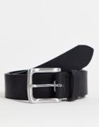 River Island Casual Leather Belt In Black