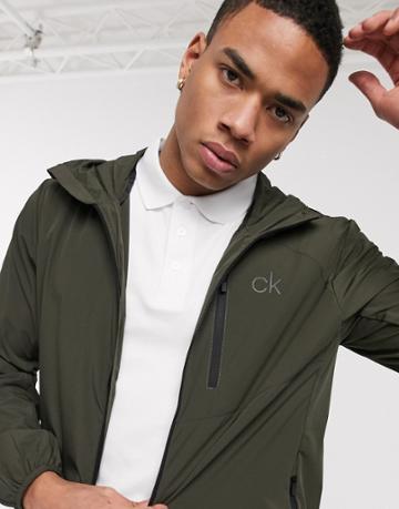 Calvin Klein Golf 24/7 Ultralite Jacket In Khaki-green