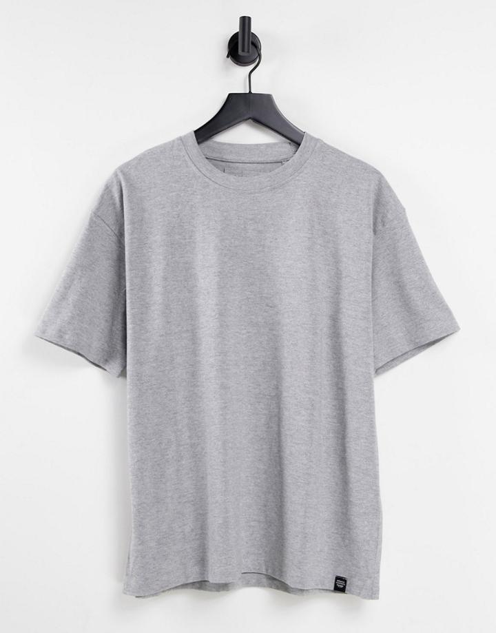 Pull & Bear Relaxed T-shirt In Gray-grey