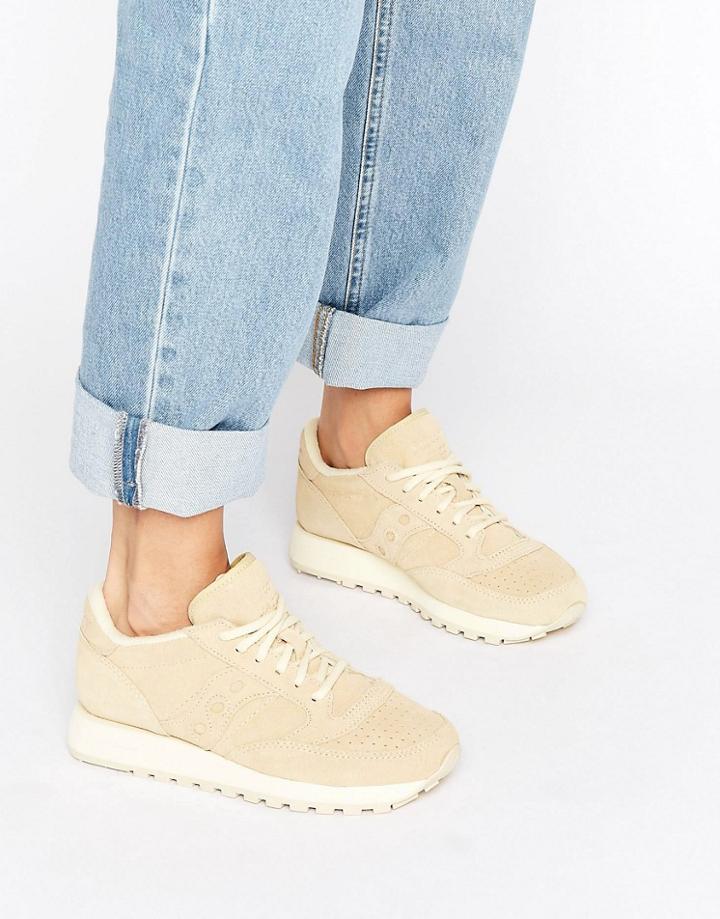Saucony Jazz O Suede Sneakers In Beige - Gray