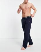 Farah Greshem Jersey Lounge Pant In Navy