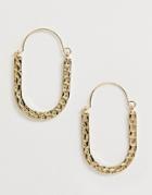French Connection Hammered Metal Hoop Earrings