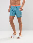 Boss By Hugo Boss Star Fish Swim Short In Light Blue - Blue