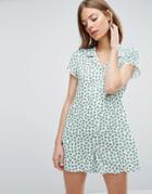 Native Youth Kiwi Print Retro Romper - White