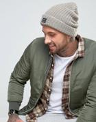 New Look Chunky Knit Beanie In Light Brown - Brown