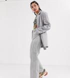 Collusion Jacquard Straight Leg Pants With Detachable Chain