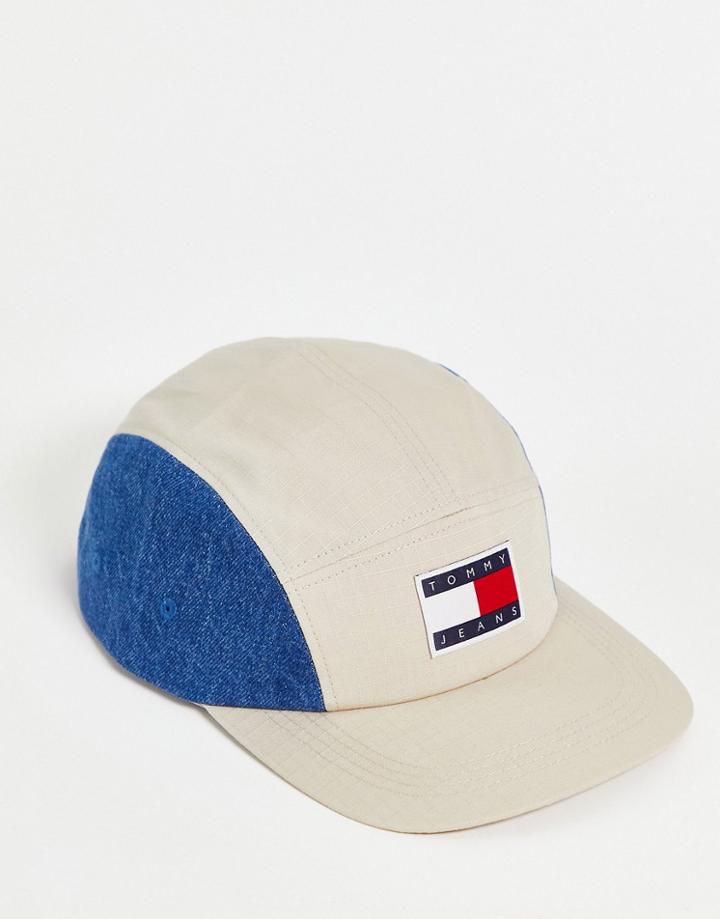 Tommy Jeans Collegiate Spliced Denim Cap-blue