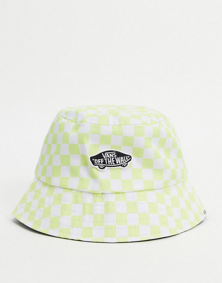 Vans Deluxe Hankley Checkerboard Bucket Hat In Yellow