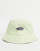 Vans Deluxe Hankley Checkerboard Bucket Hat In Yellow