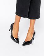 New Look Patent Court Heel Shoes - Black