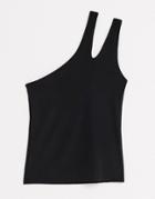 Envii Flora One Shoulder Tank In Black