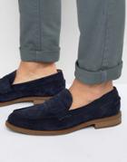 Vagabond Salvatore Penny Suede Loafers - Navy