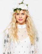 Asos Wedding Floral Hair Crown - White