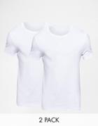 Asos Muscle Fit T-shirt With Crew Neck 2 Pack Save 17%