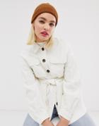 Asos Design Fisherman Rib Beanie In Recycled Polyester In Tobacco - Brown