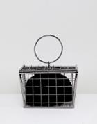 Asos Design New Shopping Basket Cage Bag - Gray