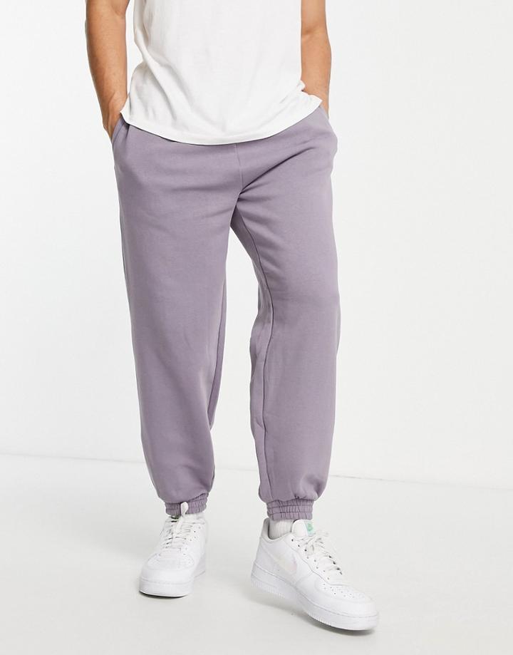 New Look Oversized Sweatpants In Dusty Lilac-purple