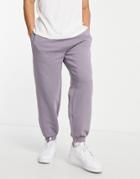 New Look Oversized Sweatpants In Dusty Lilac-purple