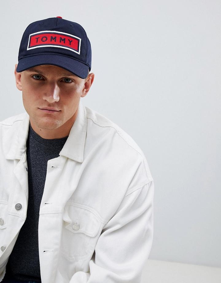 Tommy Hilfiger Logo Baseball Cap In Navy - Navy