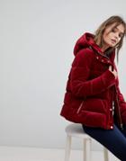 Tommy Hilfiger Hooded Padded Jacket - Red
