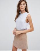 New Look Sleeveless Woven Top - Blue