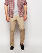 Selected Homme Chinos In Skinny Fit - Stone