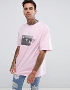 Boohooman T-shirt With Identity Print In Pink - Pink