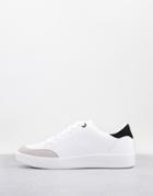 Truffle Collection Lace Up Sneakers In White Gray Mix